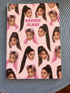 Ariana Grande Pink Illustrated Faces Notebook - 'Grande Plans'